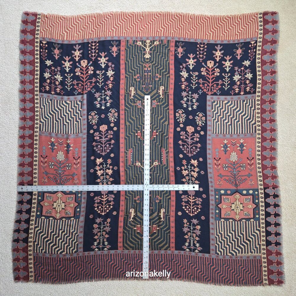 The Met Wool Soft Square Scarf Earth Tones Metropolitan Museum of Art - Picture 5 of 16